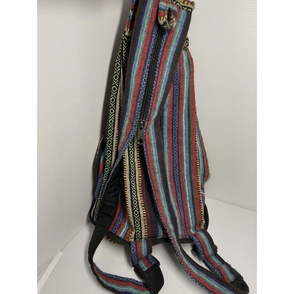 Boho Backpack The Collection Royal Indian Gheeri Round School Bag 2-1 Hippie Bag - Picture 2 of 6